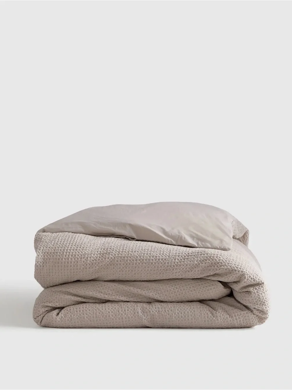 Quince Organic luxe Honeycomb Duvet Cover in Sand 791